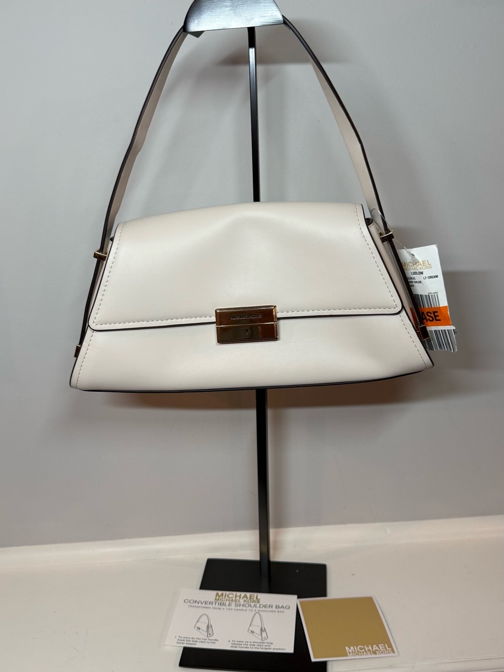 Michael Michael Kors Ludlow Small Leather Convertible Shoulder Bag